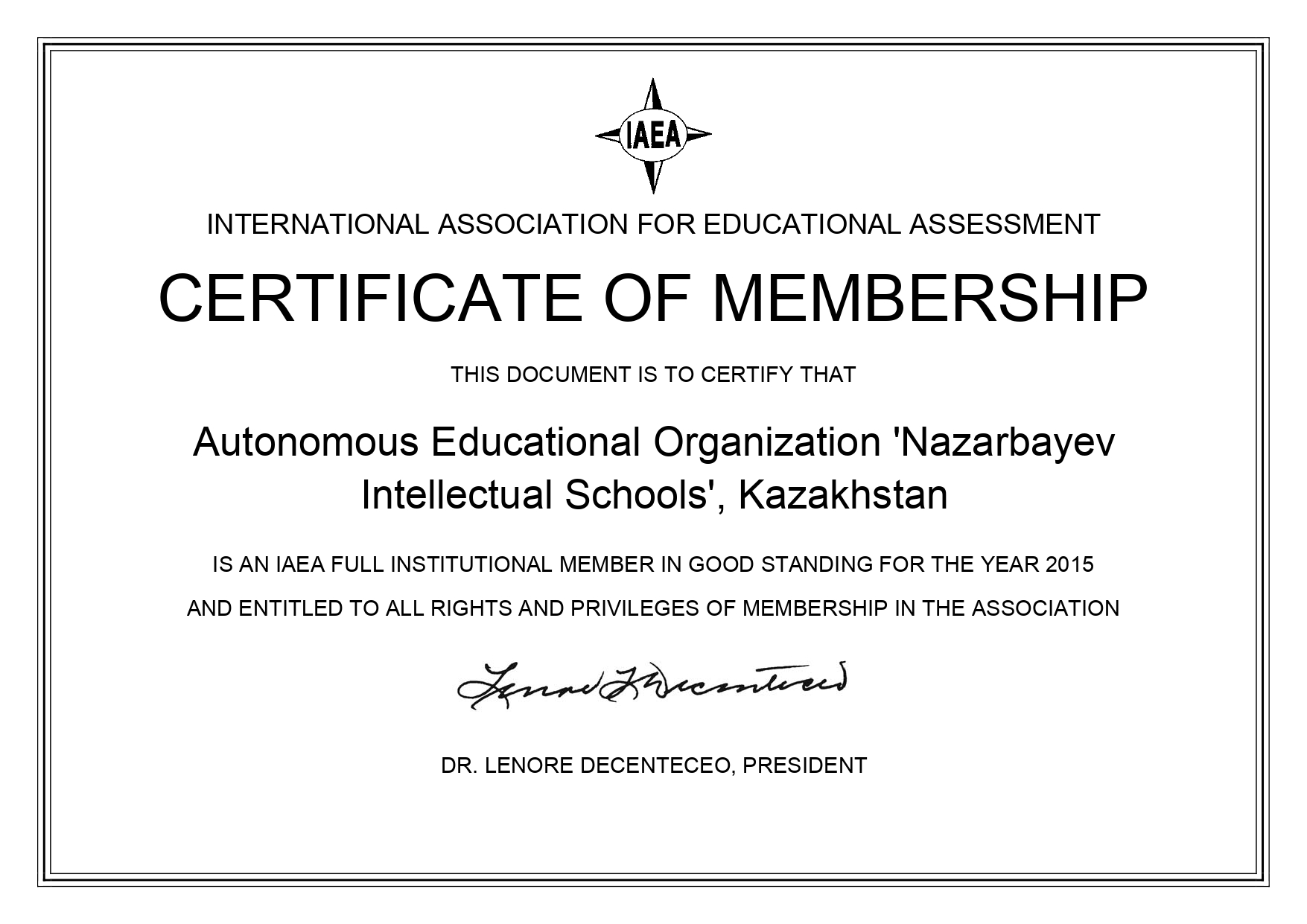 Certificate